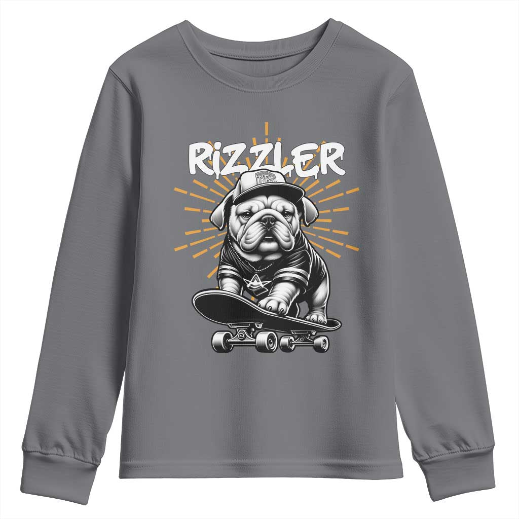 Funny Meme Rizzler Dog Youth Sweatshirt