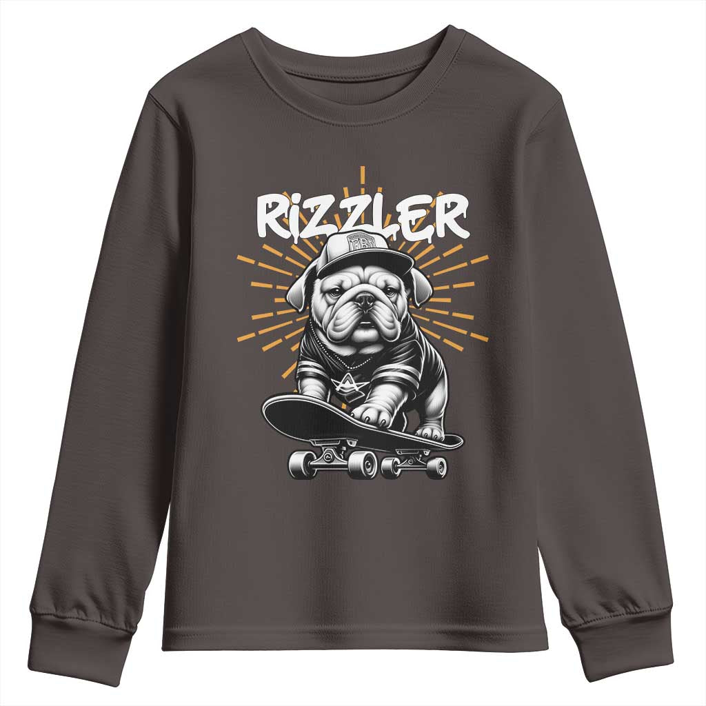 Funny Meme Rizzler Dog Youth Sweatshirt