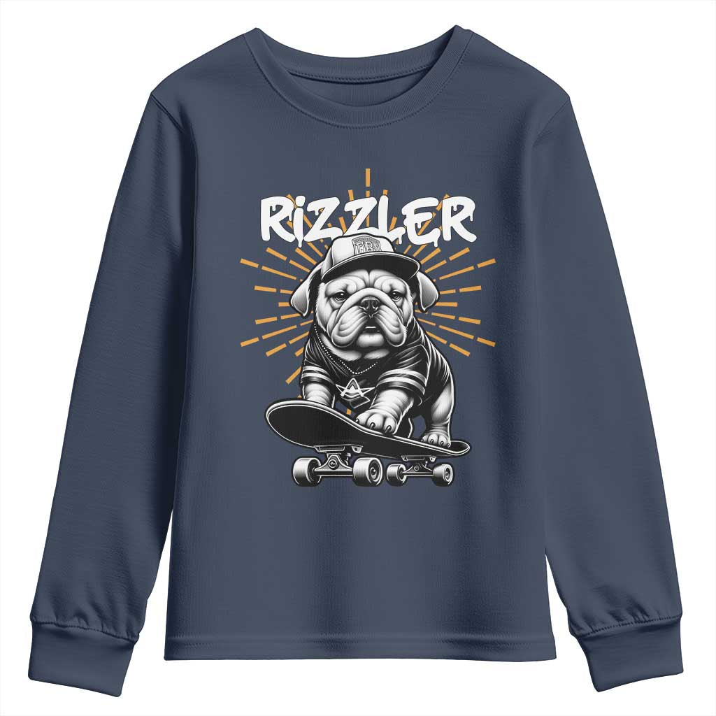 Funny Meme Rizzler Dog Youth Sweatshirt