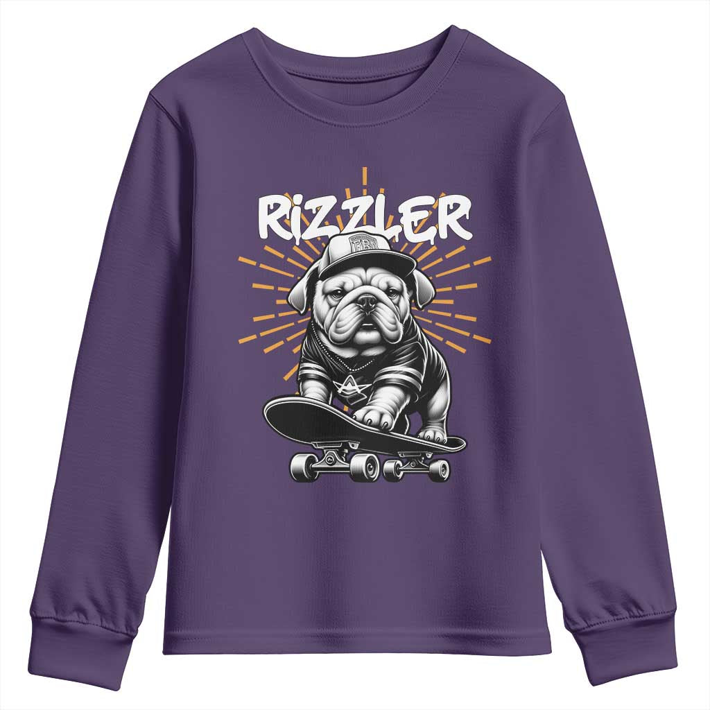Funny Meme Rizzler Dog Youth Sweatshirt