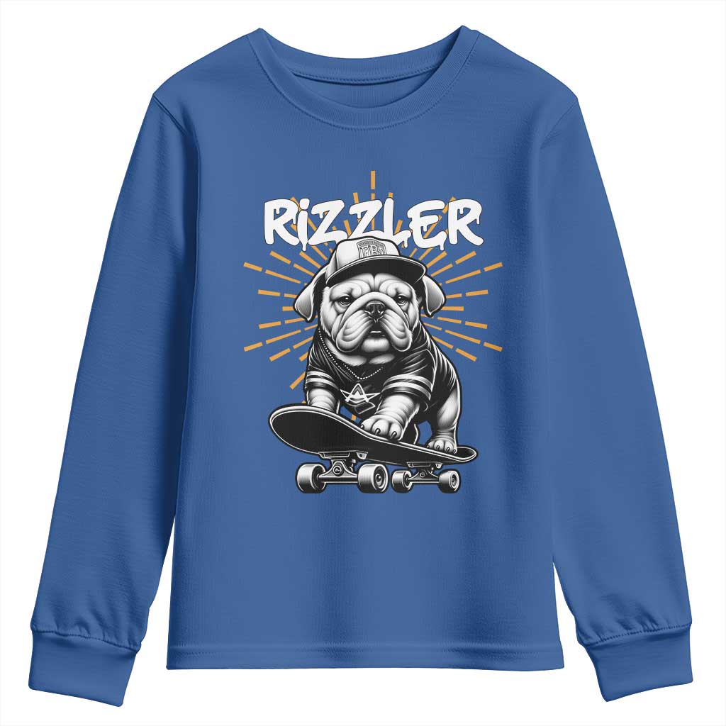 Funny Meme Rizzler Dog Youth Sweatshirt