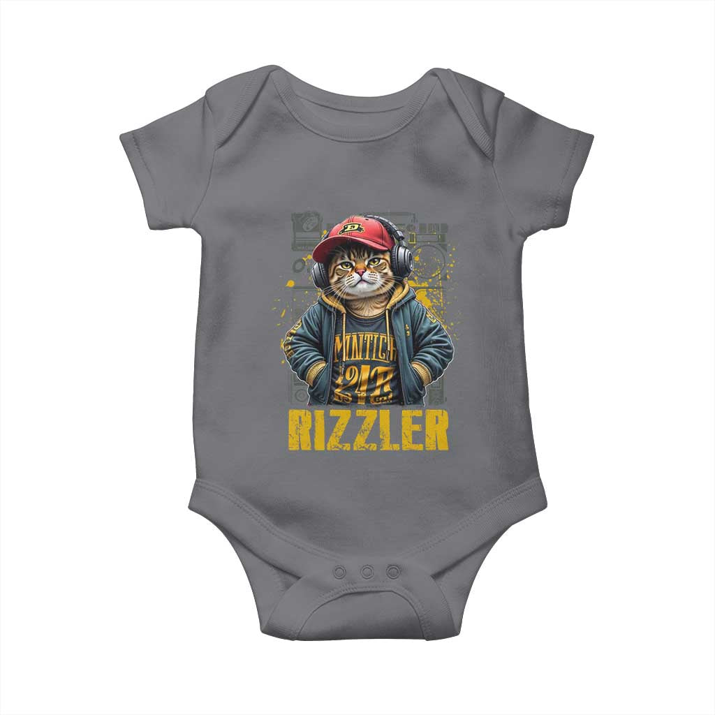 Funny Meme Rizzler Cat Baby Onesie
