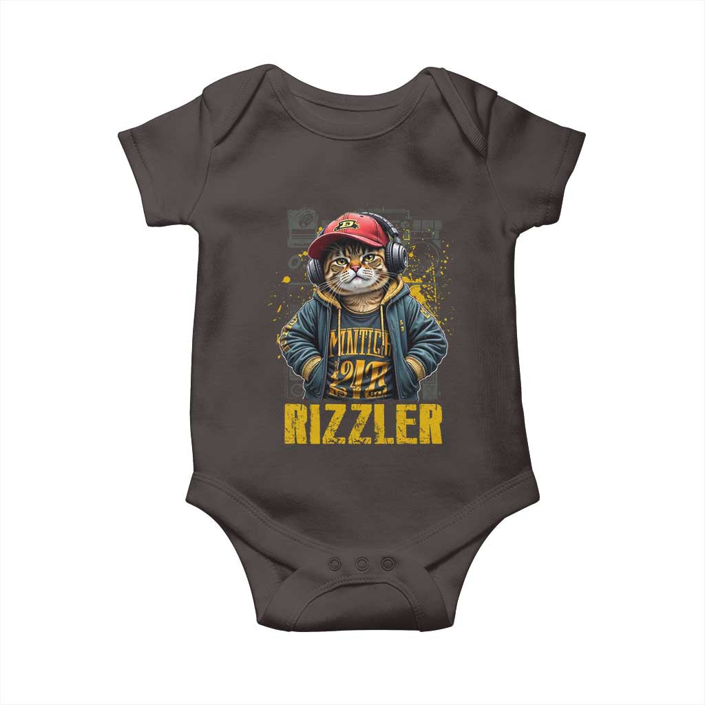 Funny Meme Rizzler Cat Baby Onesie