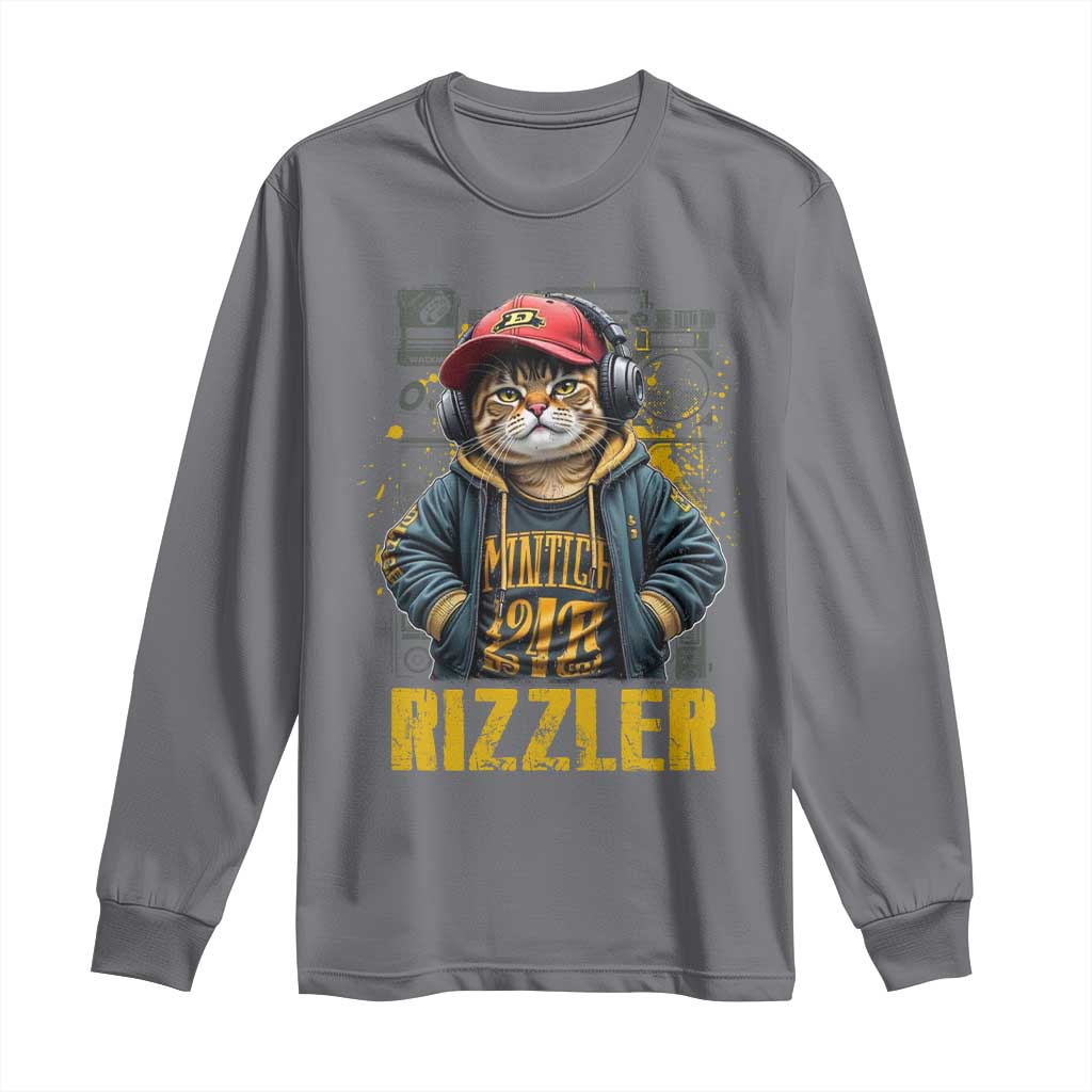 Funny Meme Rizzler Cat Long Sleeve Shirt