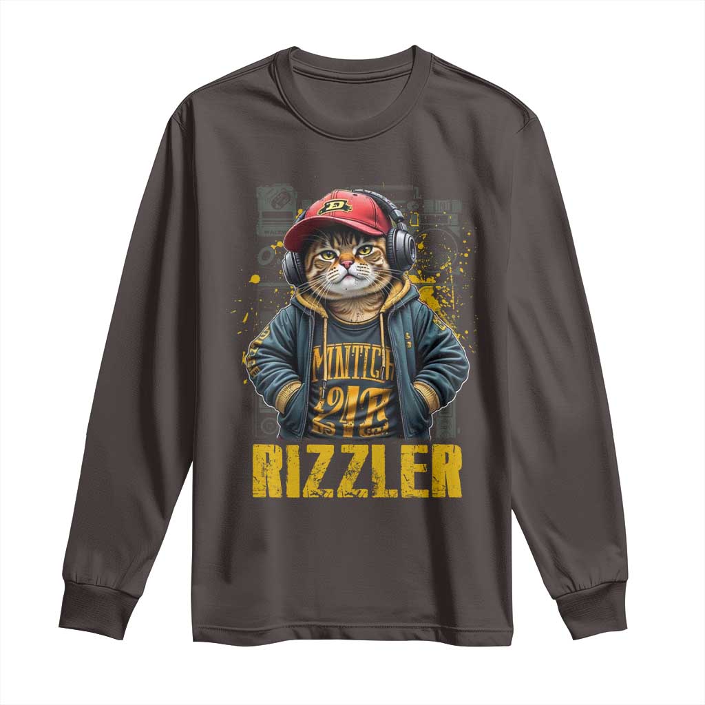 Funny Meme Rizzler Cat Long Sleeve Shirt