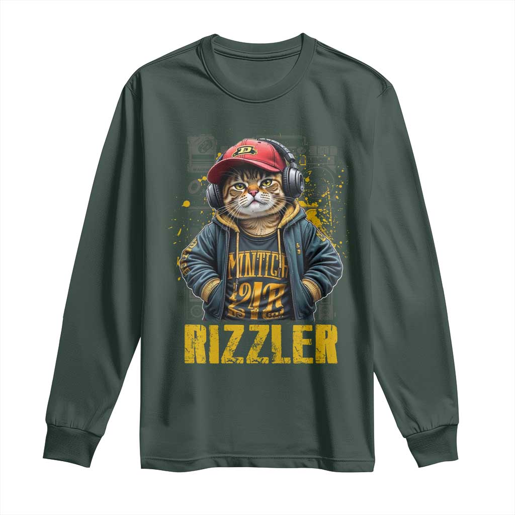Funny Meme Rizzler Cat Long Sleeve Shirt
