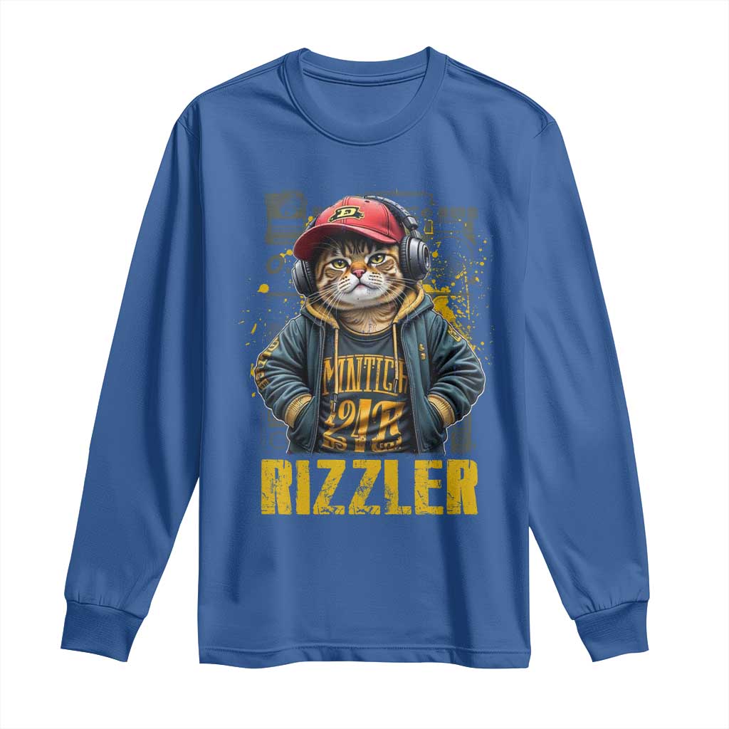 Funny Meme Rizzler Cat Long Sleeve Shirt