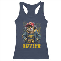 Funny Meme Rizzler Cat Racerback Tank Top