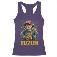 Funny Meme Rizzler Cat Racerback Tank Top
