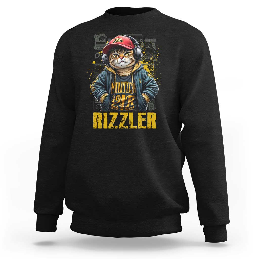 Funny Meme Rizzler Cat Sweatshirt