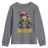 Funny Meme Rizzler Cat Youth Sweatshirt