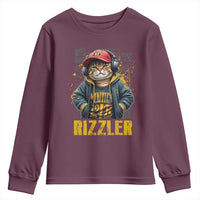 Funny Meme Rizzler Cat Youth Sweatshirt