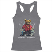 Teddy Fashion Hip Hop Racerback Tank Top Money talks Haters Mumble