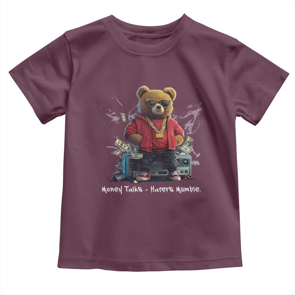 Teddy Fashion Hip Hop Toddler T Shirt Money talks Haters Mumble
