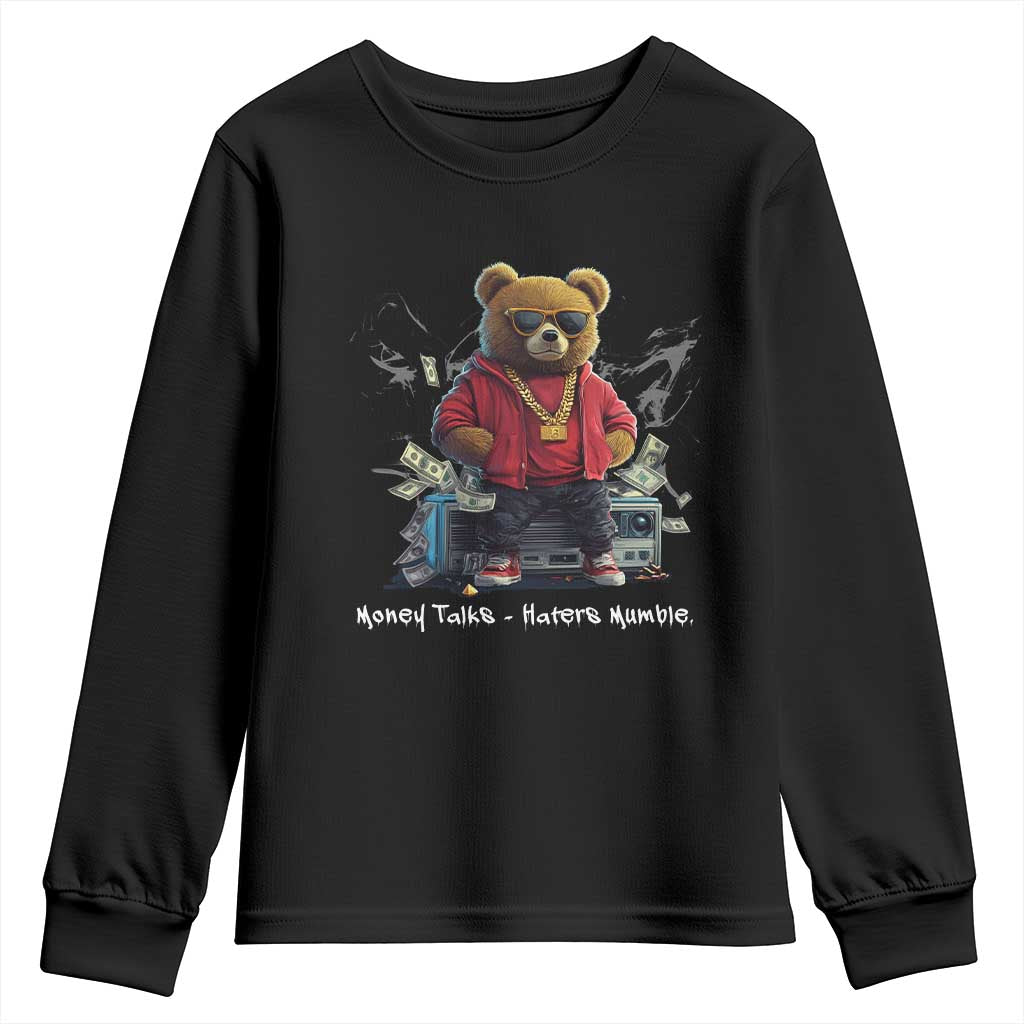Teddy Fashion Hip Hop Youth Sweatshirt Money talks Haters Mumble