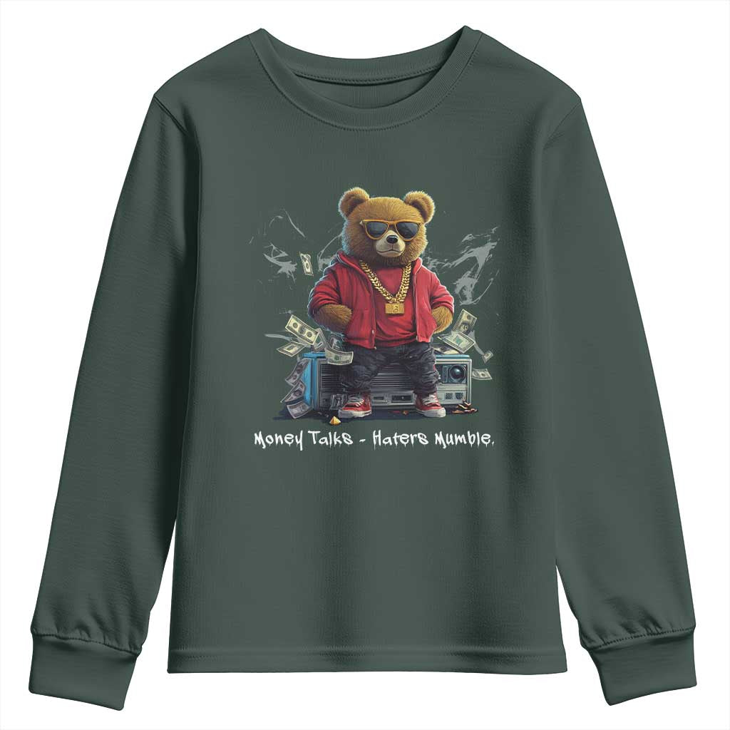 Teddy Fashion Hip Hop Youth Sweatshirt Money talks Haters Mumble