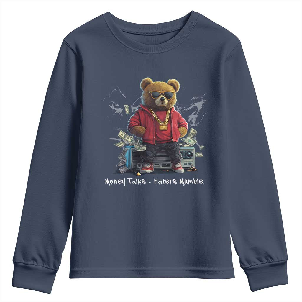 Teddy Fashion Hip Hop Youth Sweatshirt Money talks Haters Mumble