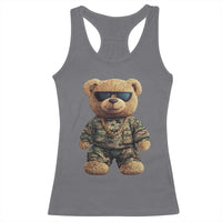Camo Hip Hop Teddy Bear Racerback Tank Top Camouflage Gangsta Streetwear