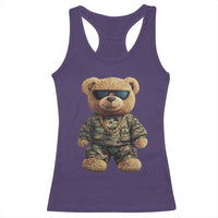 Camo Hip Hop Teddy Bear Racerback Tank Top Camouflage Gangsta Streetwear