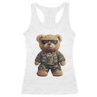 Camo Hip Hop Teddy Bear Racerback Tank Top Camouflage Gangsta Streetwear