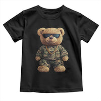 Camo Hip Hop Teddy Bear Toddler T Shirt Camouflage Gangsta Streetwear