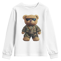 Camo Hip Hop Teddy Bear Youth Sweatshirt Camouflage Gangsta Streetwear