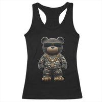 Hip Hop Teddy Bear Racerback Tank Top Camouflage Gangsta Streetwear