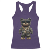 Hip Hop Teddy Bear Racerback Tank Top Camouflage Gangsta Streetwear