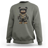 Hip Hop Teddy Bear Sweatshirt Camouflage Gangsta Streetwear