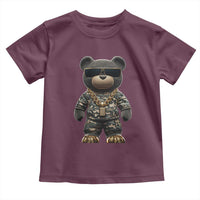 Hip Hop Teddy Bear Toddler T Shirt Camouflage Gangsta Streetwear