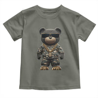 Hip Hop Teddy Bear Toddler T Shirt Camouflage Gangsta Streetwear