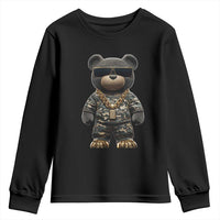 Hip Hop Teddy Bear Youth Sweatshirt Camouflage Gangsta Streetwear