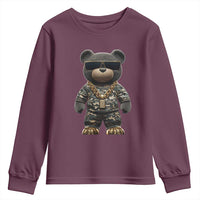 Hip Hop Teddy Bear Youth Sweatshirt Camouflage Gangsta Streetwear