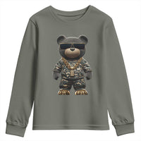 Hip Hop Teddy Bear Youth Sweatshirt Camouflage Gangsta Streetwear