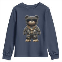Hip Hop Teddy Bear Youth Sweatshirt Camouflage Gangsta Streetwear