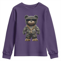 Hip Hop Teddy Bear Youth Sweatshirt Camouflage Gangsta Streetwear