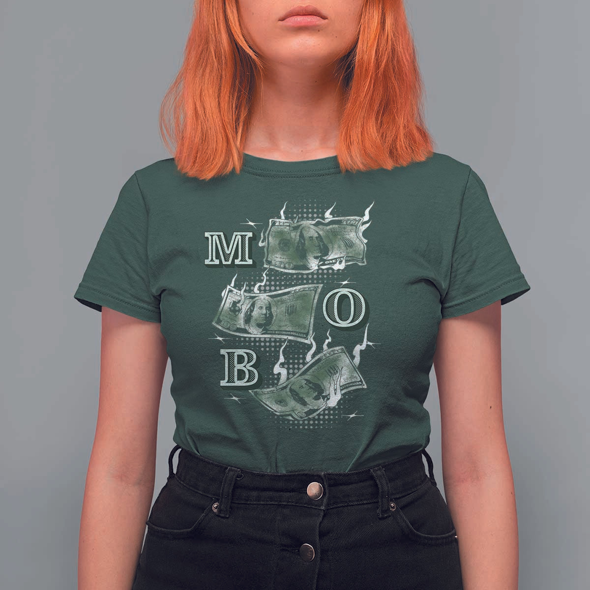 MOB Money Over Everything T Shirt For Women