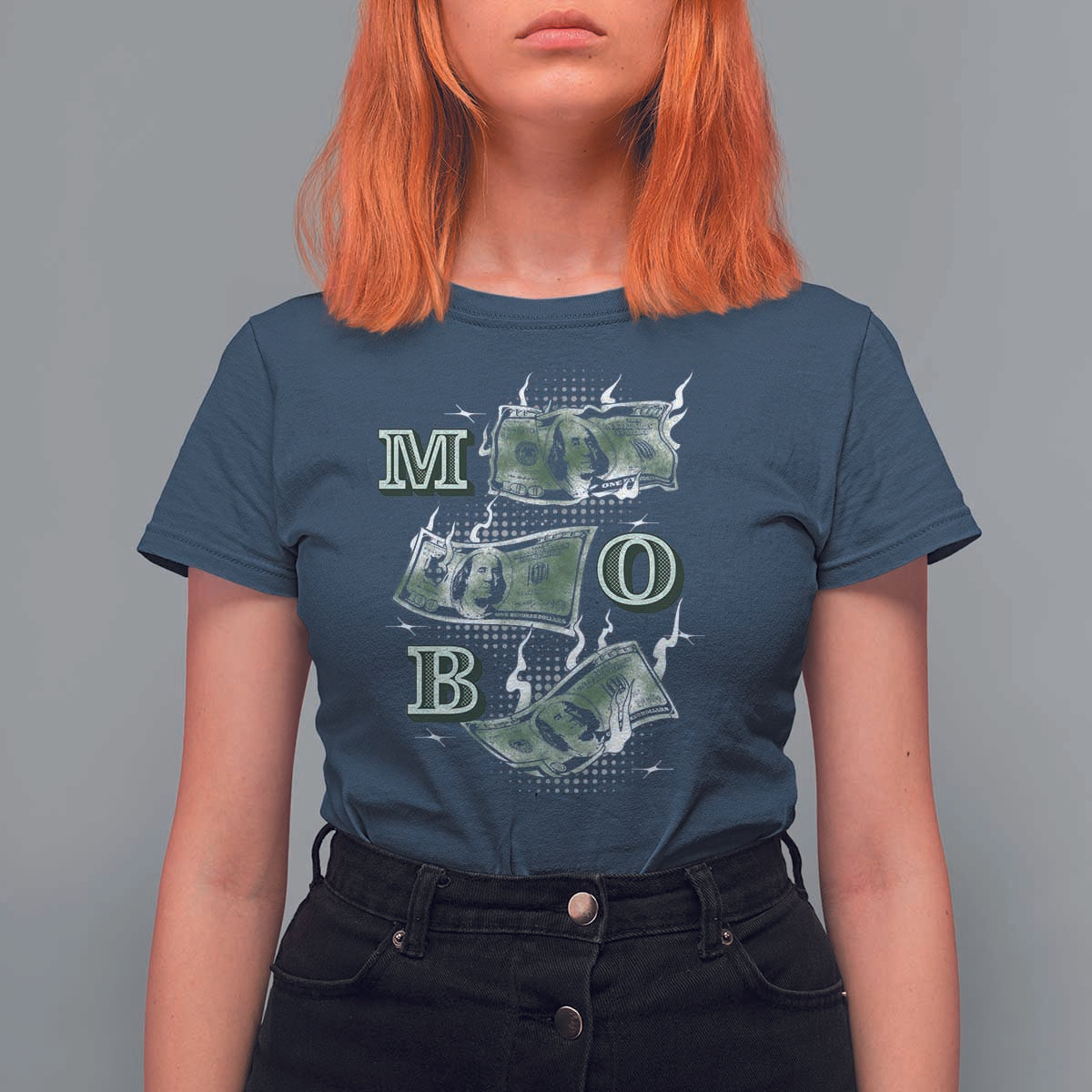 MOB Money Over Everything T Shirt For Women