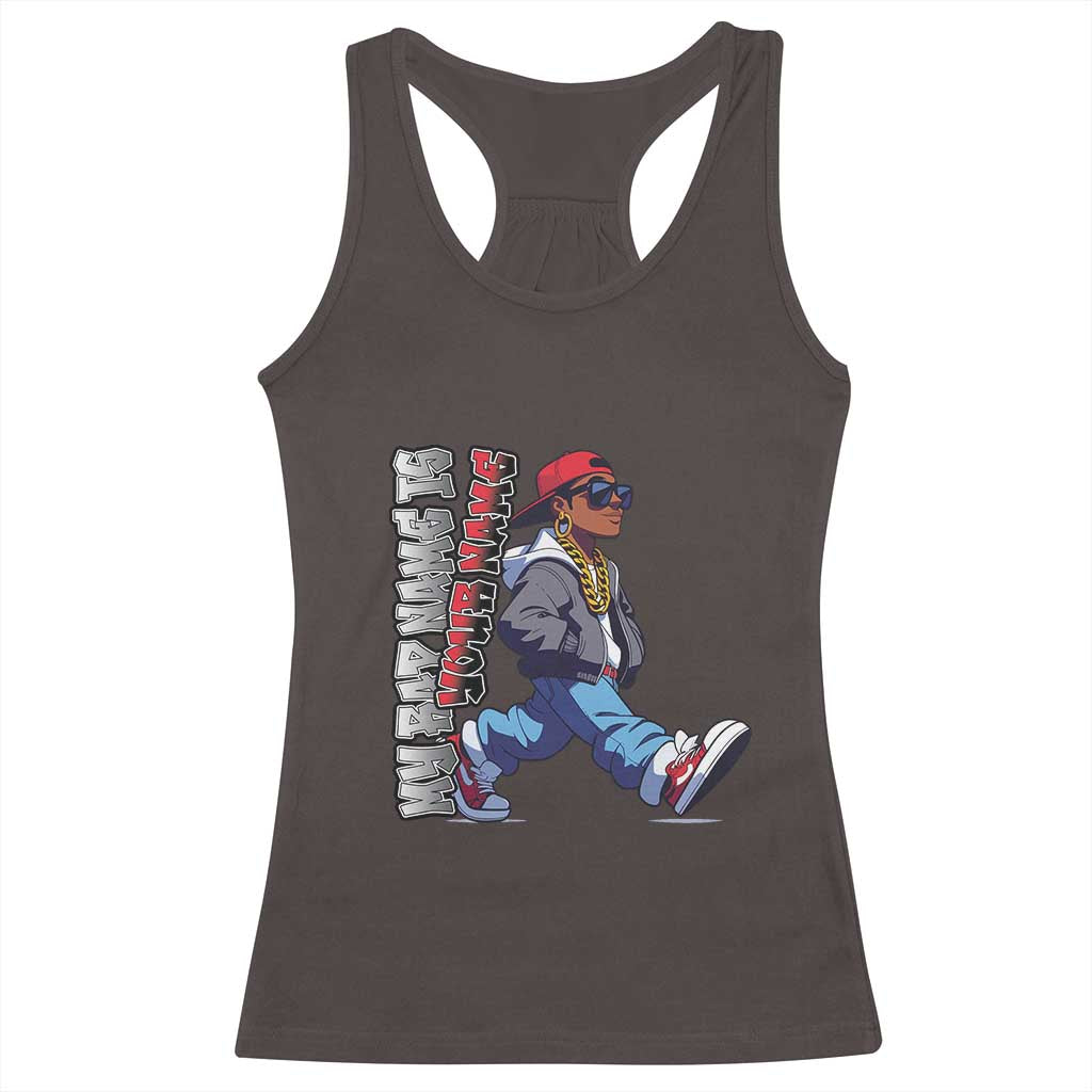 Personalized Hip Hop Rapper Racerback Tank Top Custom Name My Rap Name Is