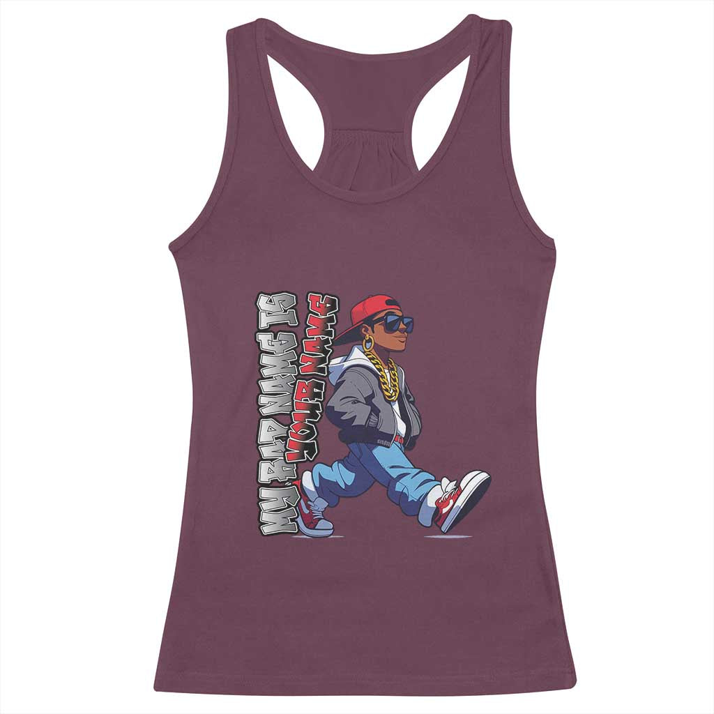 Personalized Hip Hop Rapper Racerback Tank Top Custom Name My Rap Name Is