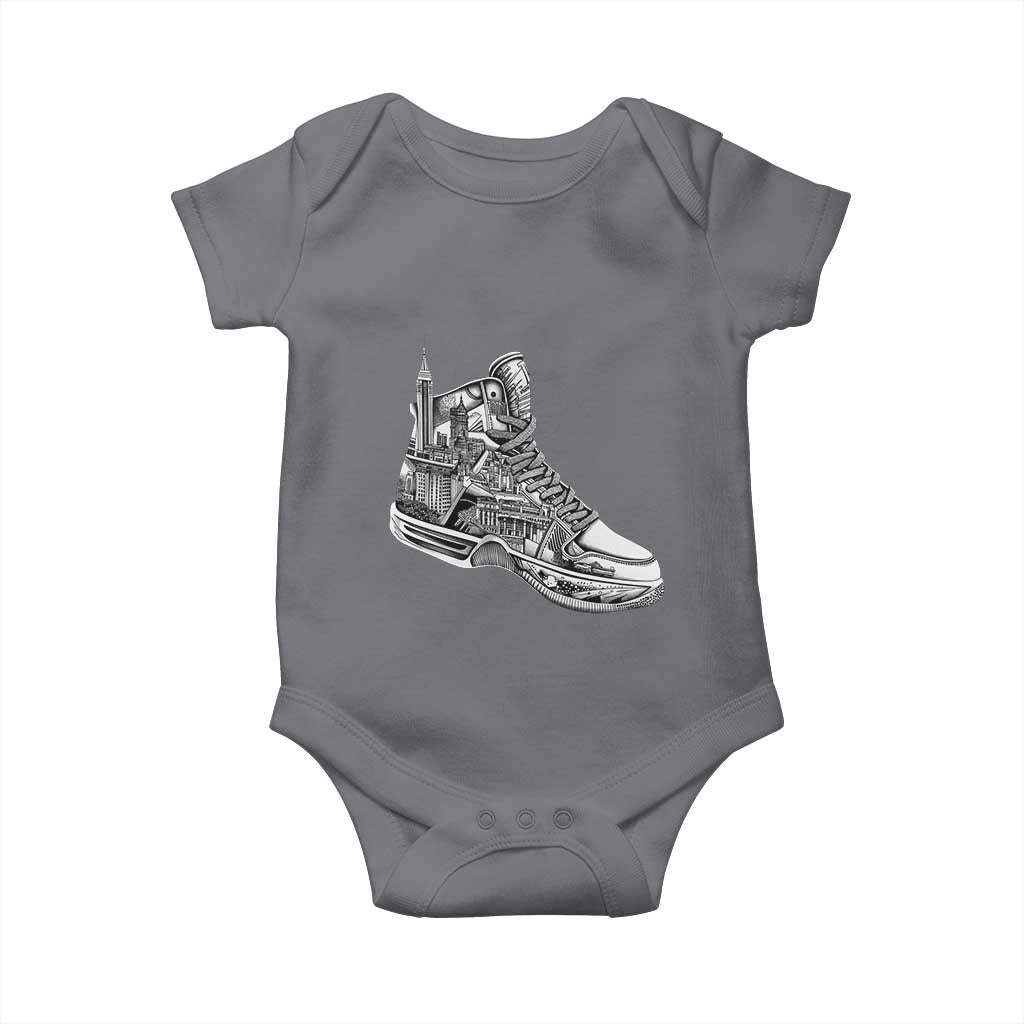 Sneaker Lover Baby Onesie Graphic New York Travel SNKR