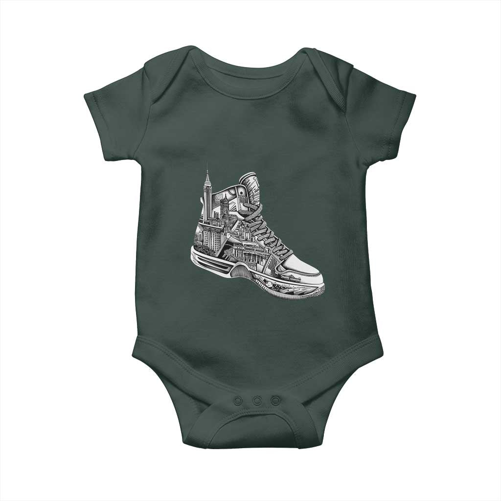 Sneaker Lover Baby Onesie Graphic New York Travel SNKR