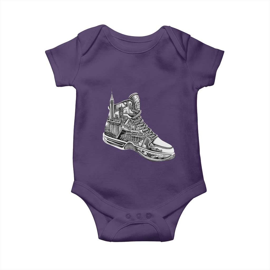 Sneaker Lover Baby Onesie Graphic New York Travel SNKR