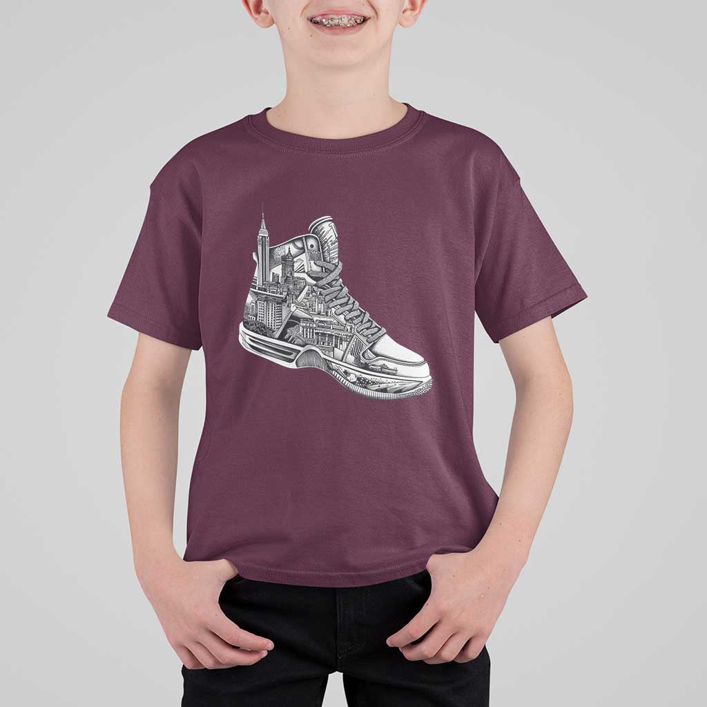 Sneaker Lover T Shirt For Kid Graphic New York Travel SNKR