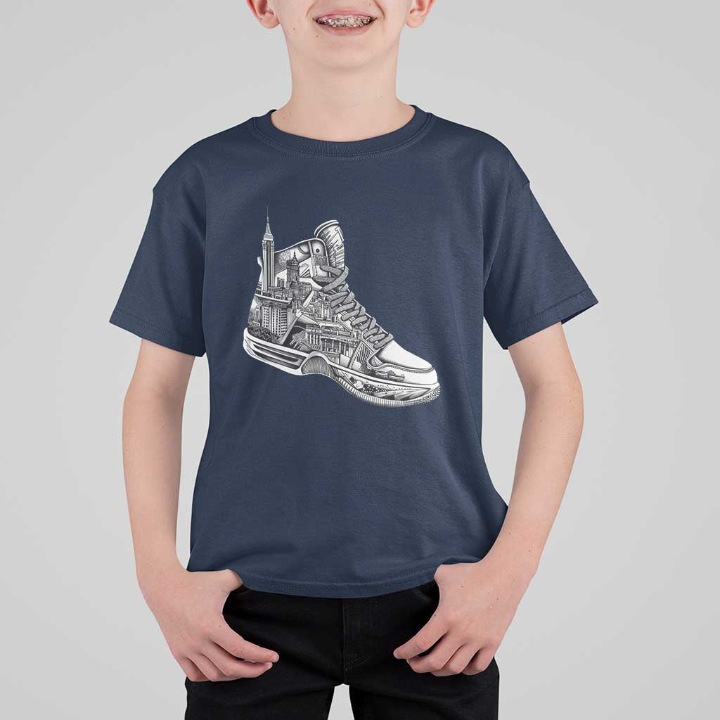 Sneaker Lover T Shirt For Kid Graphic New York Travel SNKR