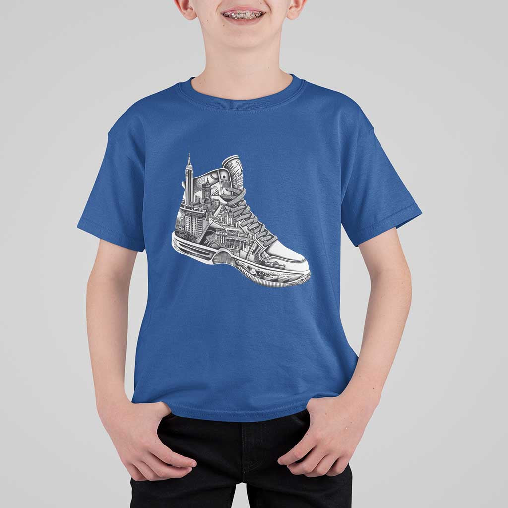 Sneaker Lover T Shirt For Kid Graphic New York Travel SNKR