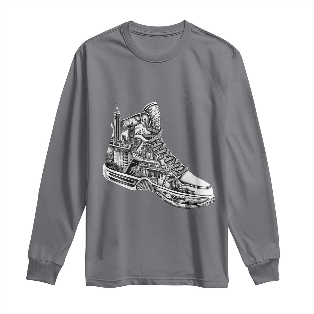 Sneaker Lover Long Sleeve Shirt Graphic New York Travel SNKR
