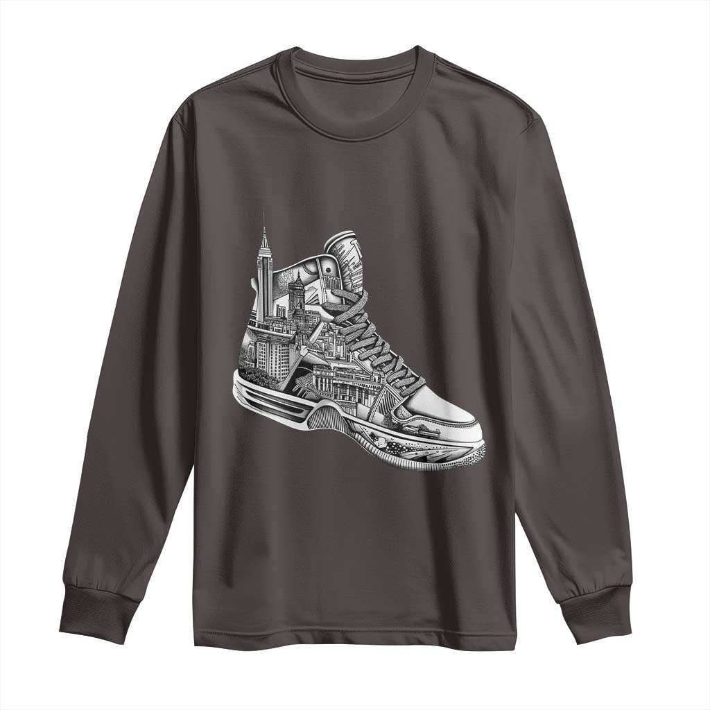 Sneaker Lover Long Sleeve Shirt Graphic New York Travel SNKR