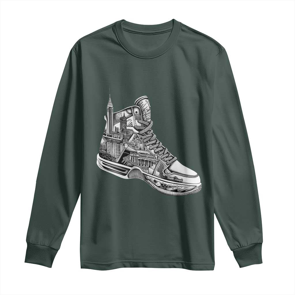 Sneaker Lover Long Sleeve Shirt Graphic New York Travel SNKR