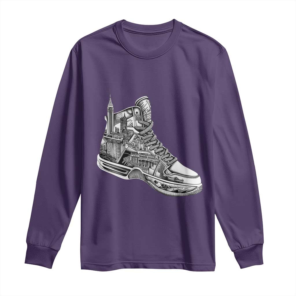 Sneaker Lover Long Sleeve Shirt Graphic New York Travel SNKR